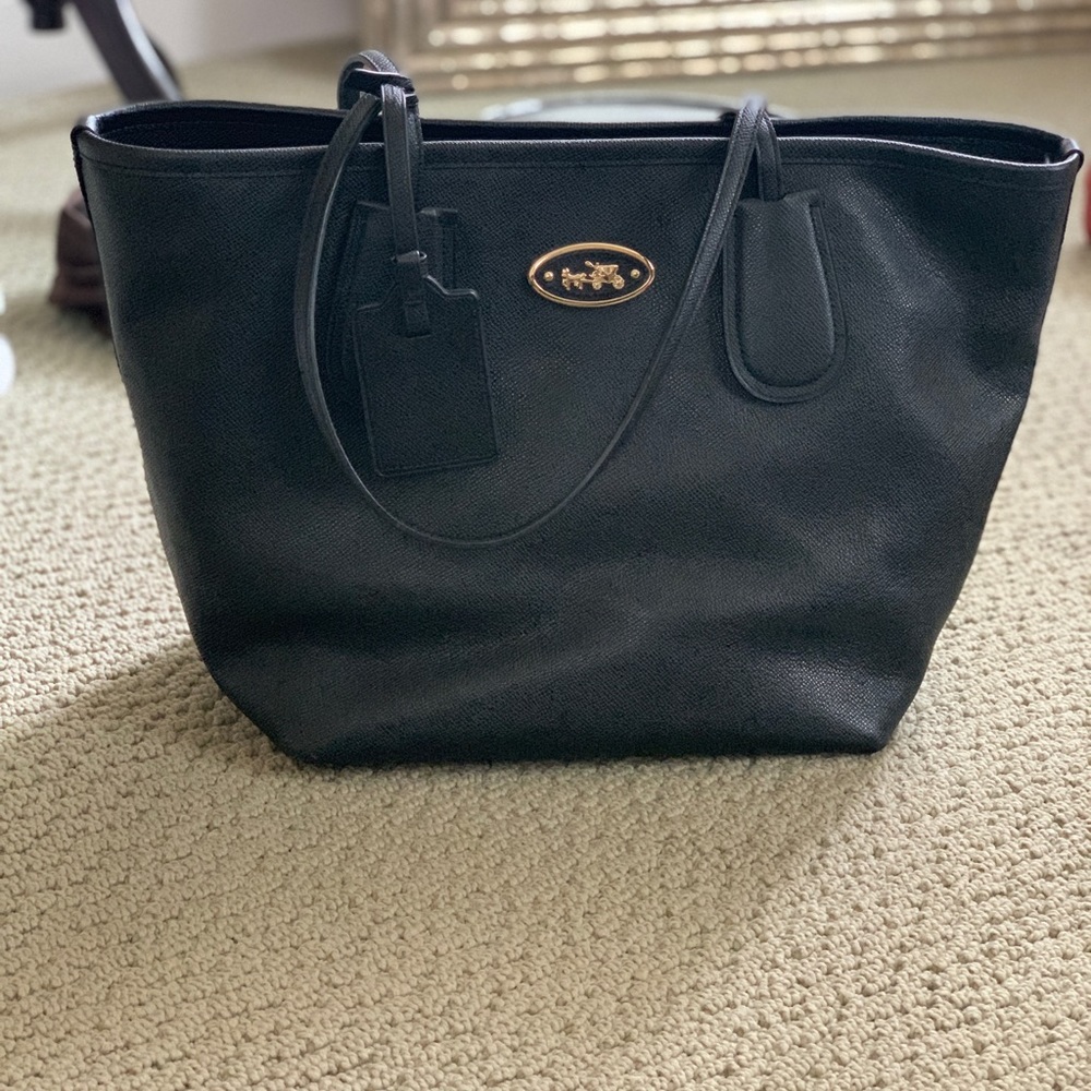 Authentic new black coach tote
